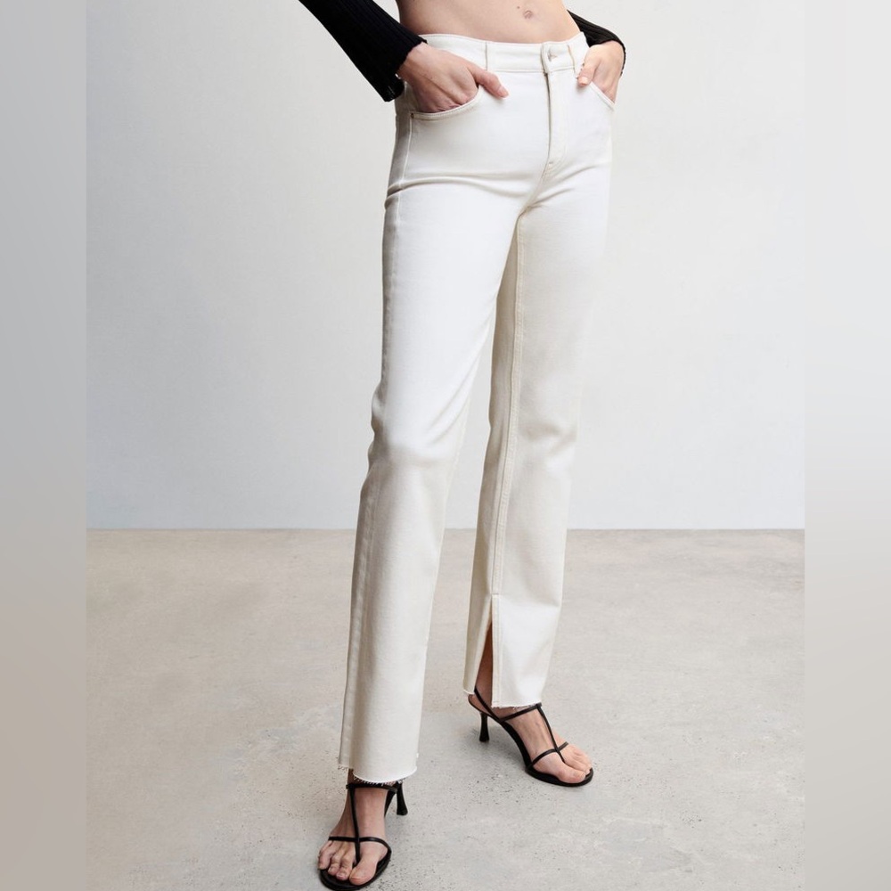 Mango Split Hem Jeans | Straight Leg | Chic | Everyday